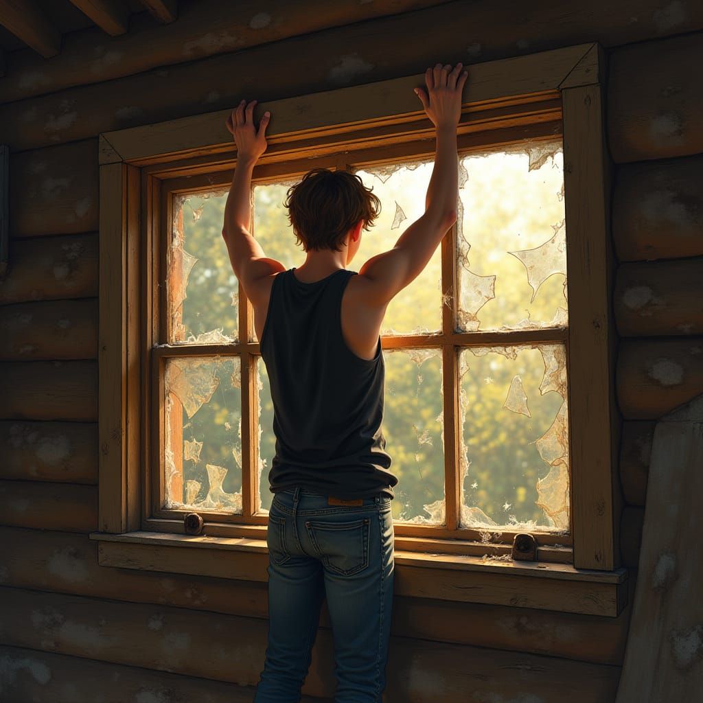 Hyperrealistic Cabin Scene in Style of McQue