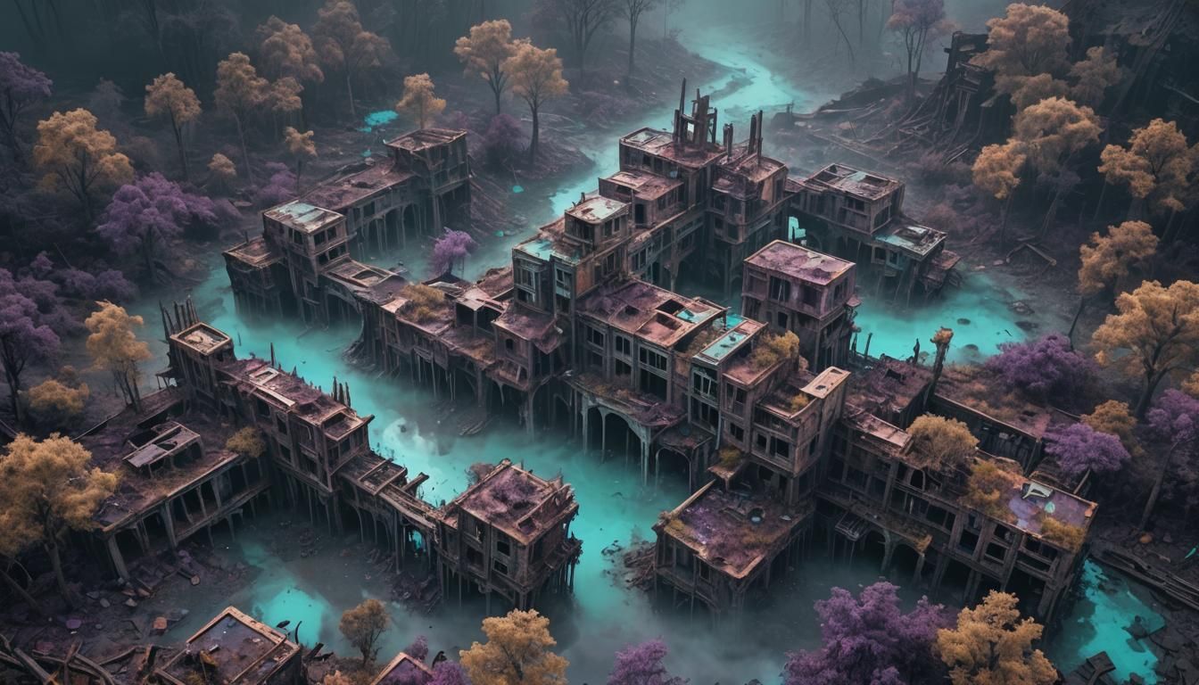 Apocalyptic Landscape: Forest Reclaims Civilization