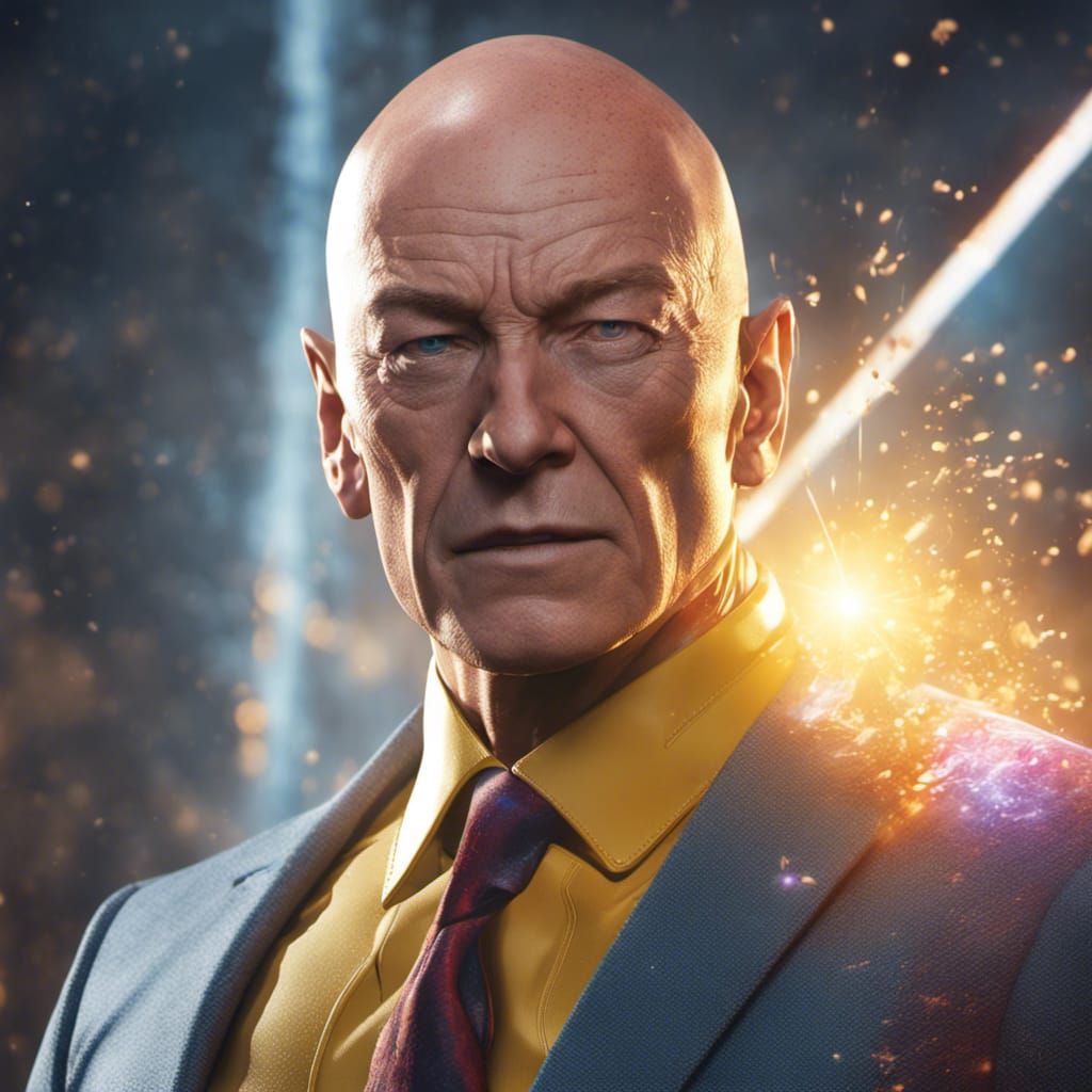 Hyperrealistic Portrait of Professor X with Cinematic Lighti...