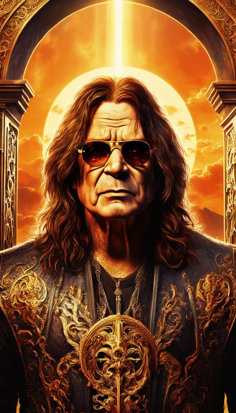 Ozzy Osbourne at the Gates of Heaven: Fantasy Art