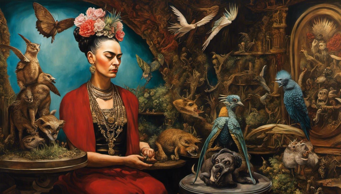 Frida Kahlo's Surreal Sculpture at Cryptid Museum