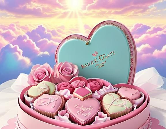 Ethereal Valentine's Day Chocolates in Pastel Palette