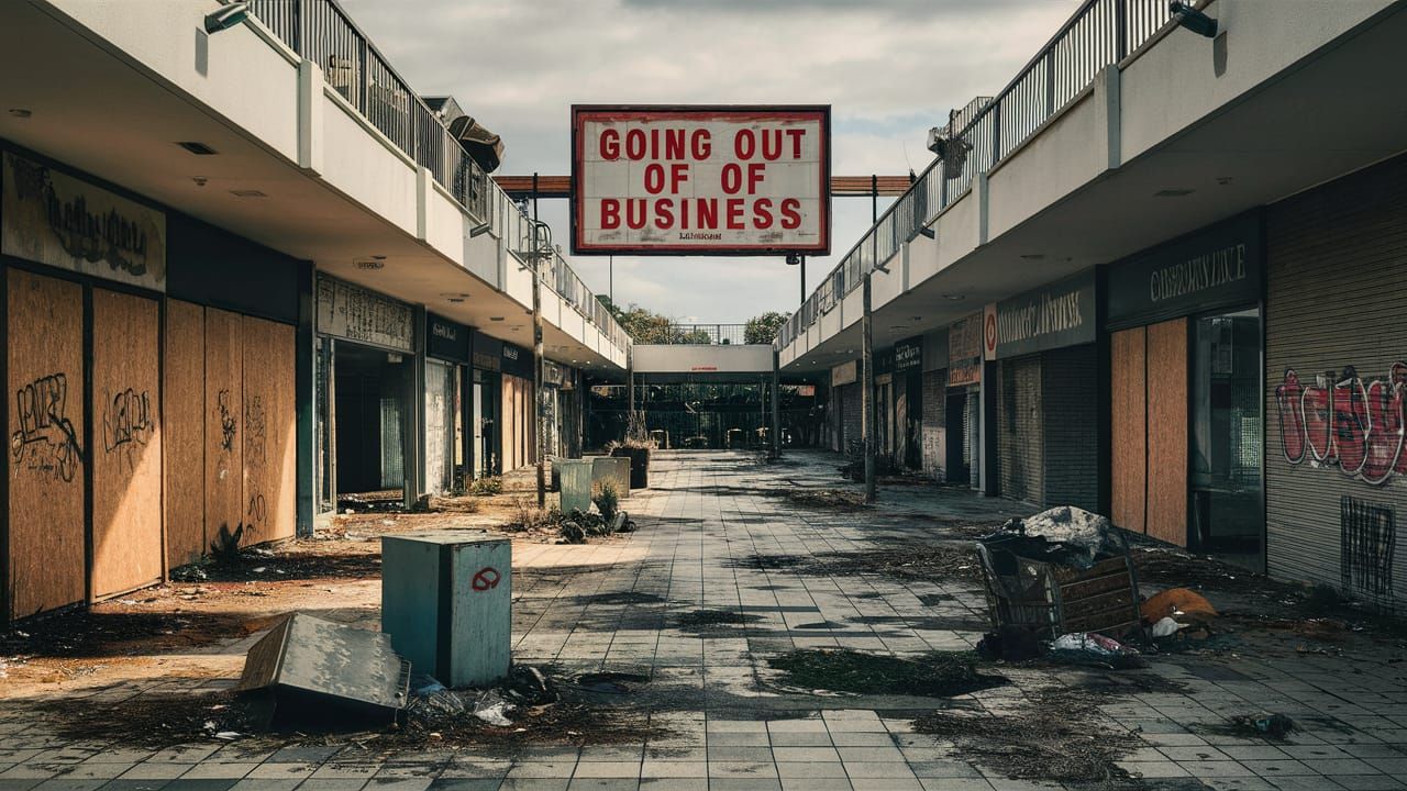 Abandoned Suburban Mall: A Study in Decay
