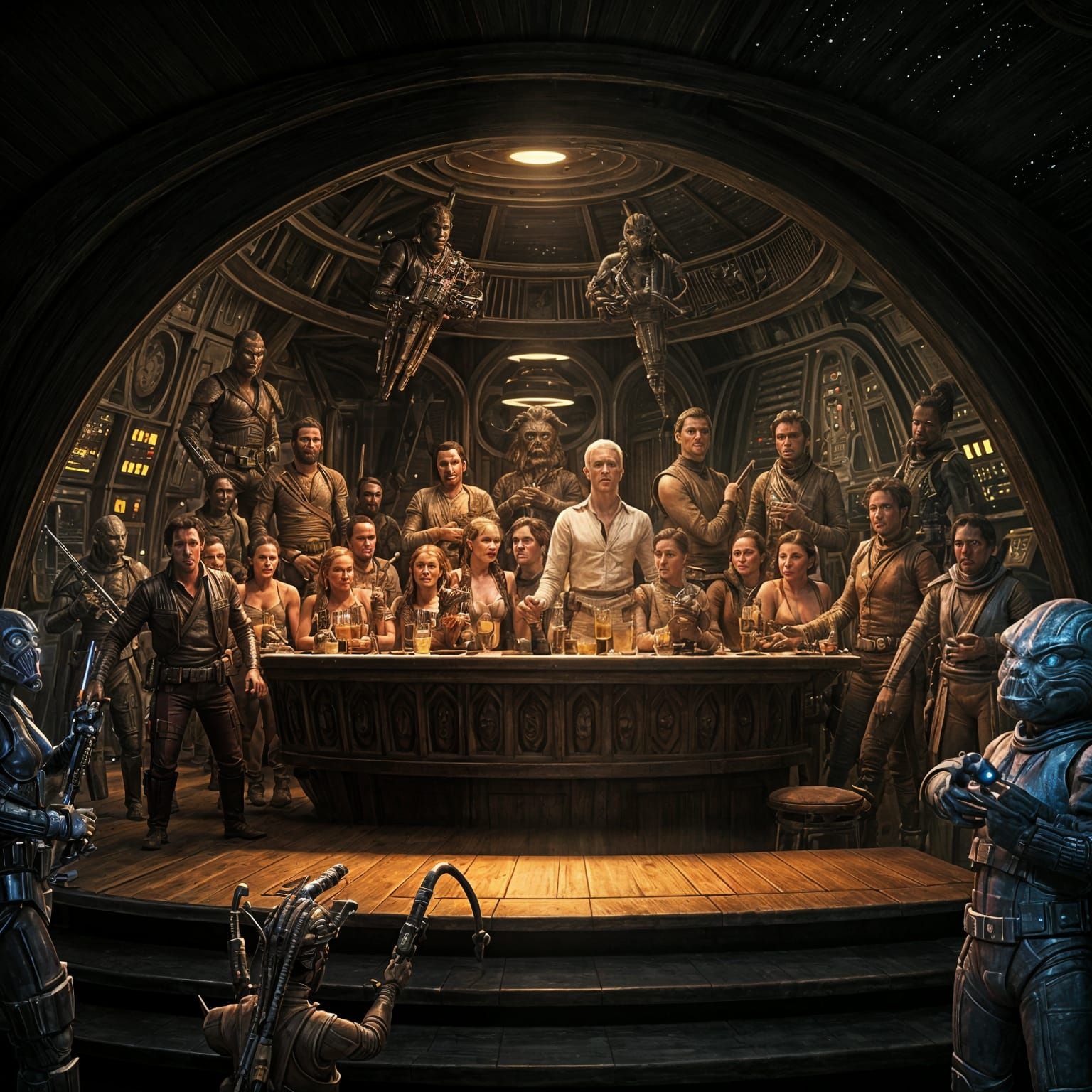 Star Wars Tavern Scene with Alien Orchestra
