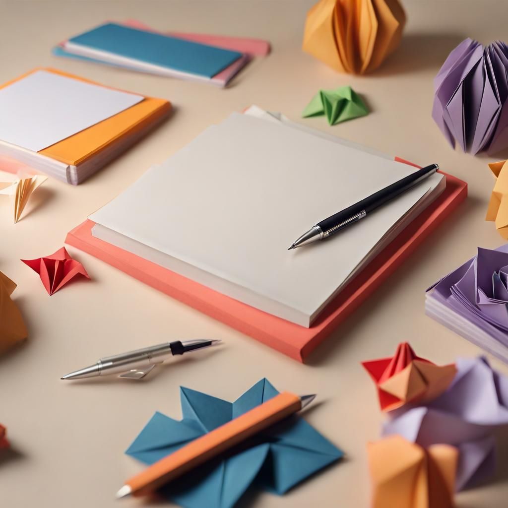 Origami Turntables and Stationery in Soft Focus