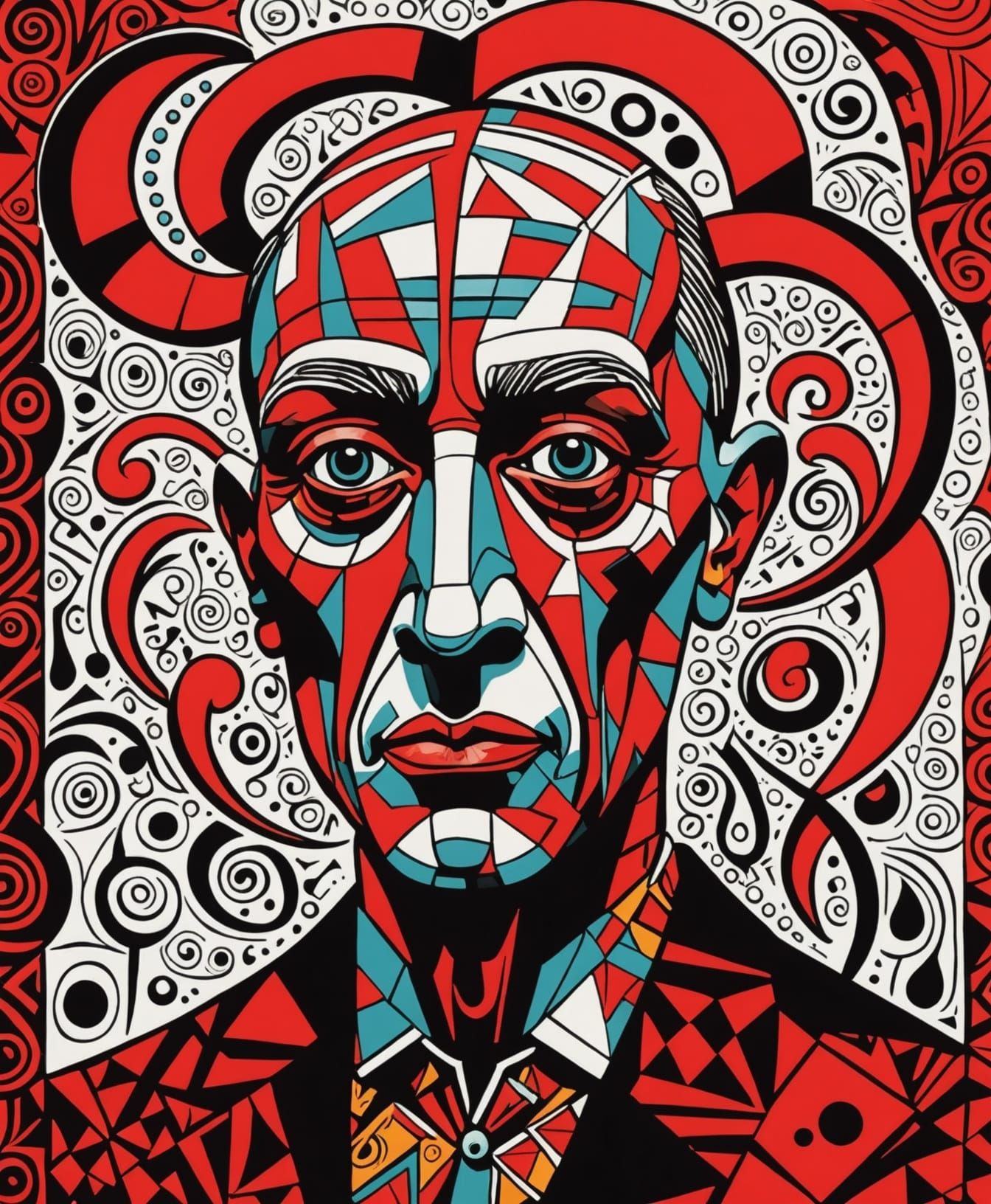 Abstract Red Monster of Endless Dread