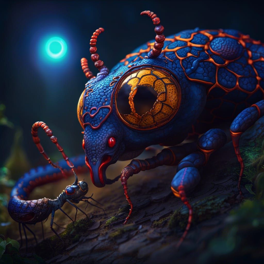 Ornate Horror Ant with Snake Eyes