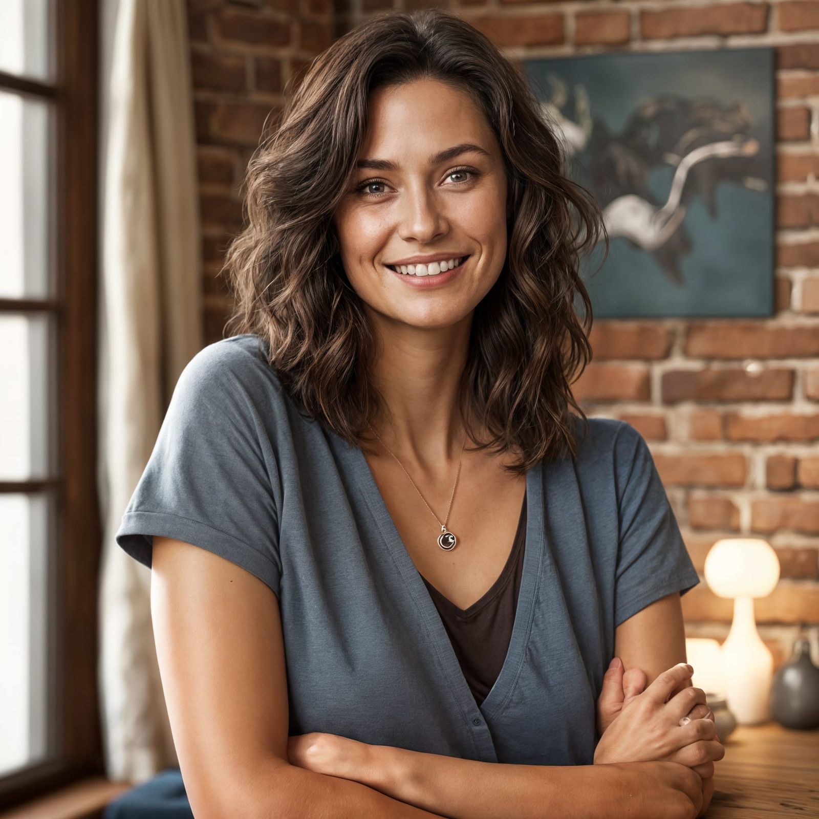 Woman in Everyday Life, Chicago Cubs Fan, Cozy Home Setting
