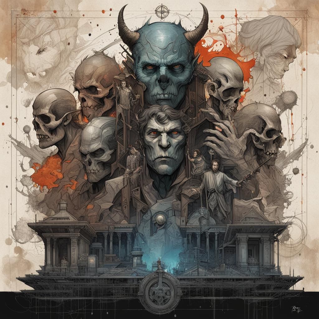 Monster Prophecy in Ultrarealistic Digital Painting