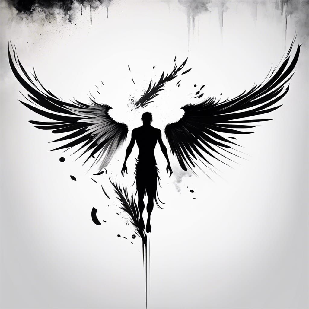 Icarus Falling: Minimalist Tribal Art