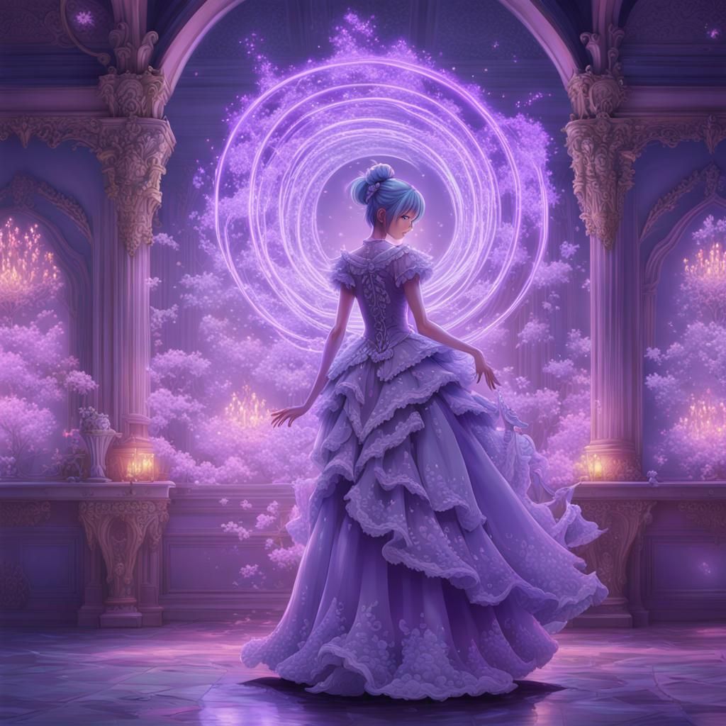 Glowing Pastel Portrait with Vaporwave Graffiti Art