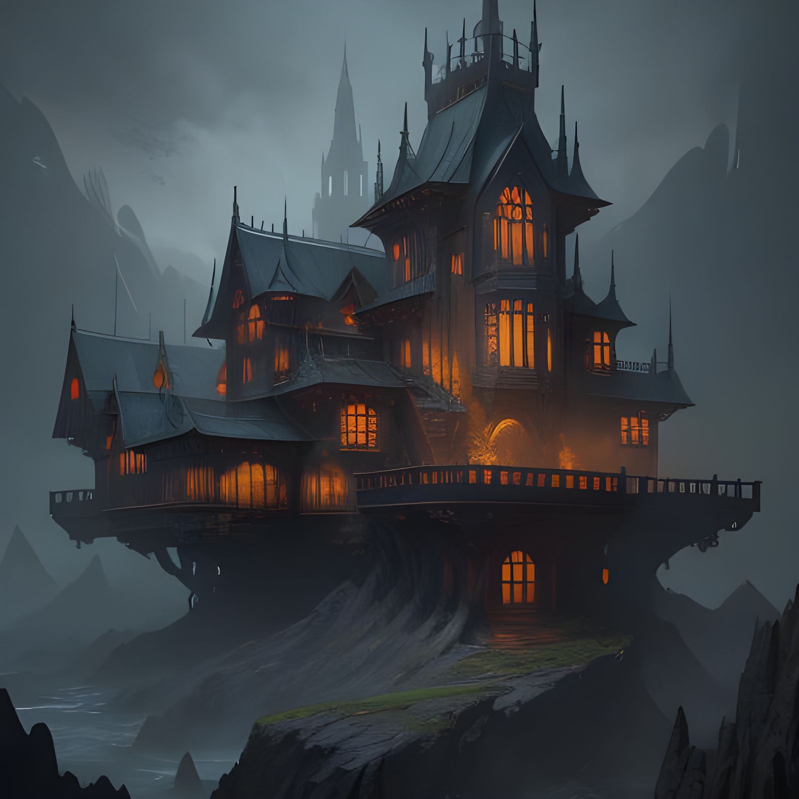 Detailed House Plans as Matte Painting