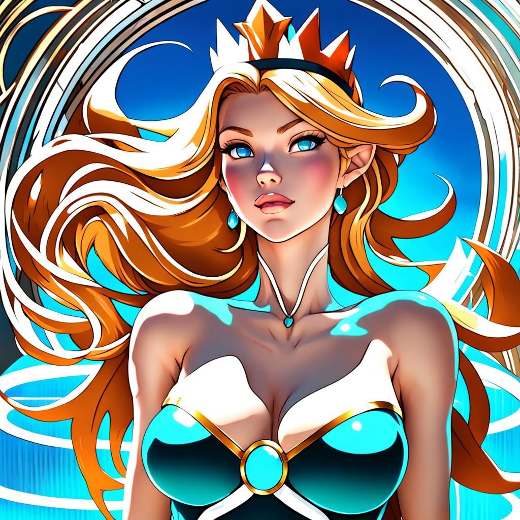 Elegant Portrait with Dynamic Lighting and Intricate Details