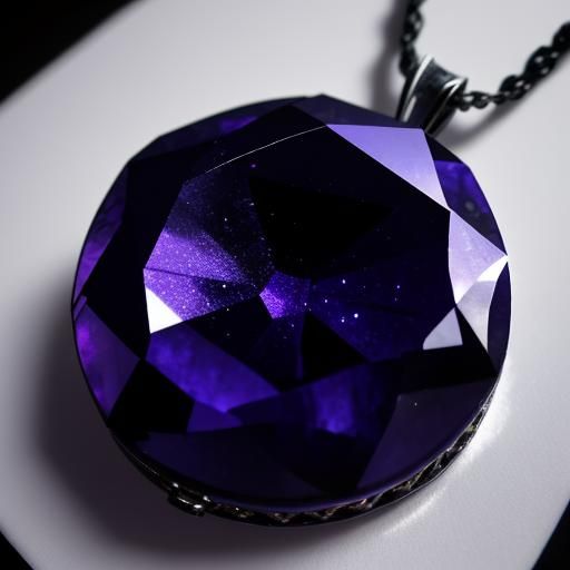 Ethereal Tanzanite crystal gothic necklace with Tanzanite cr...
