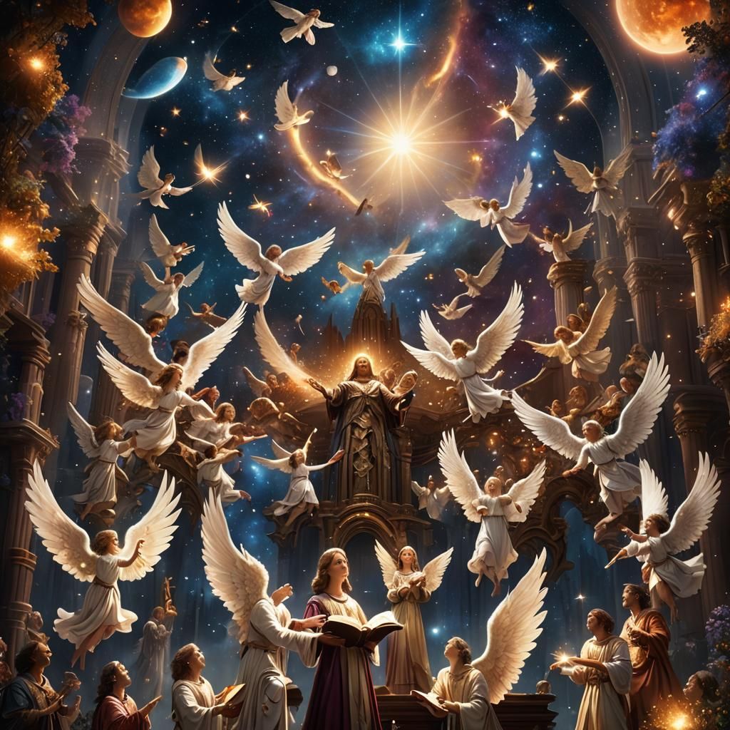 Celestial Choir Harmonizes in Cosmic Symphony
