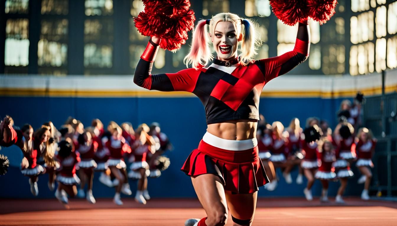Harley Quinn as a cheerleader