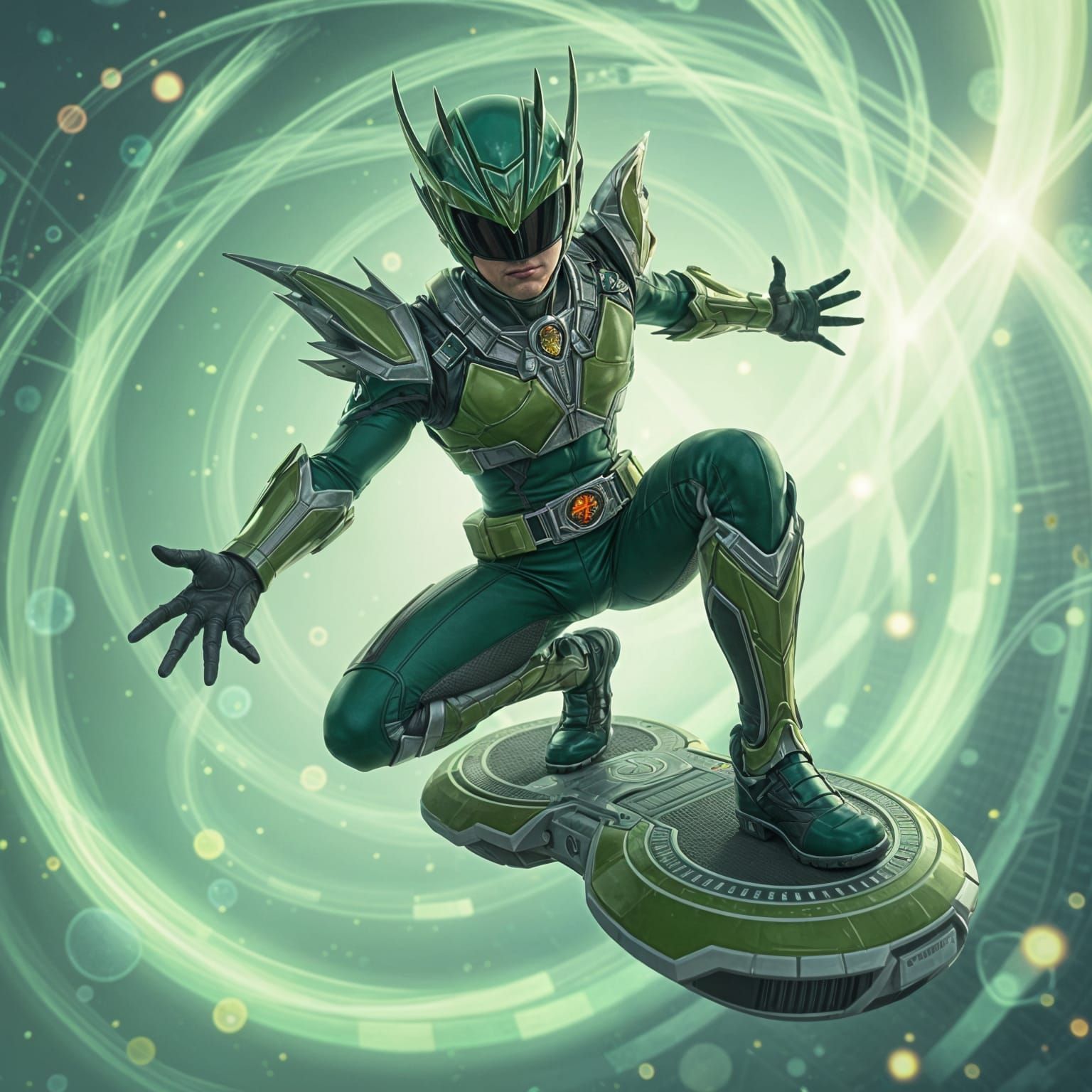 Gritty Cyberpunk Hero Soars Through the City on a High-Tech ...