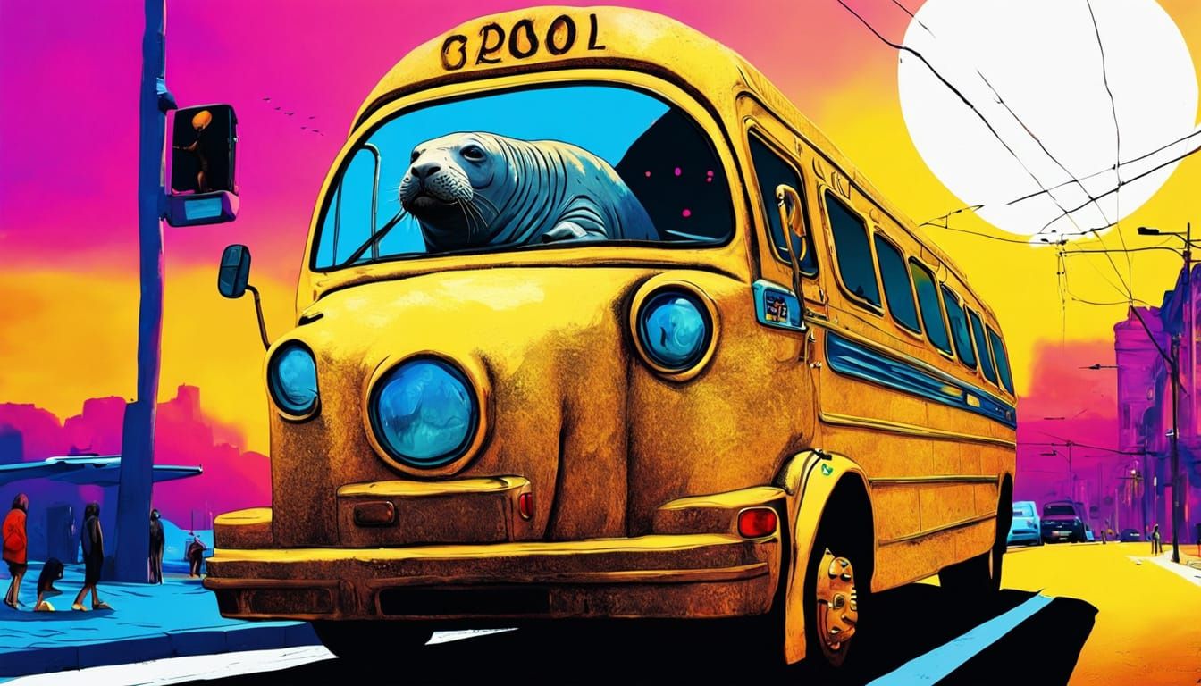 Elephant Seal School Bus