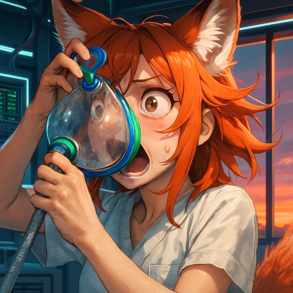 Fox Girl's Anesthesia Panic: Hyper-Realistic Anime