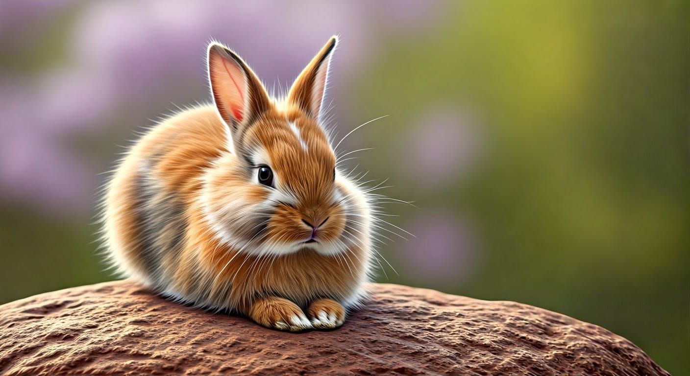 Adorable Rabbit Napping Under Magnolia Tree