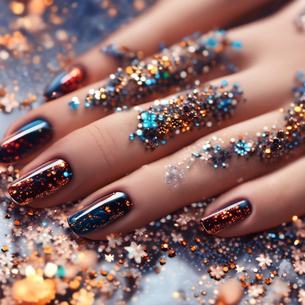 Detailed Nail Art with Intricate Designs