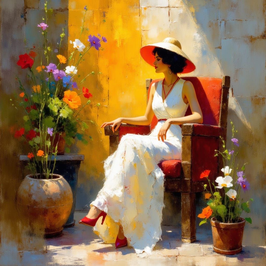 Soothing Landscape Scene in Impressionist Style