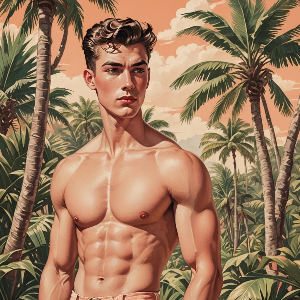 Tropical Pin-Up: Vintage Comic Book Illustration