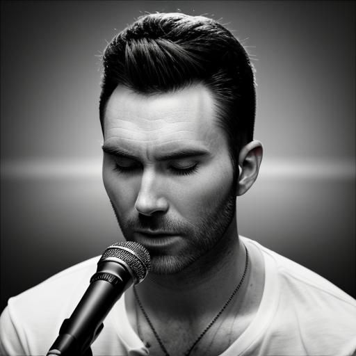 Intense Portrait of Singer in Atmospheric Spotlight