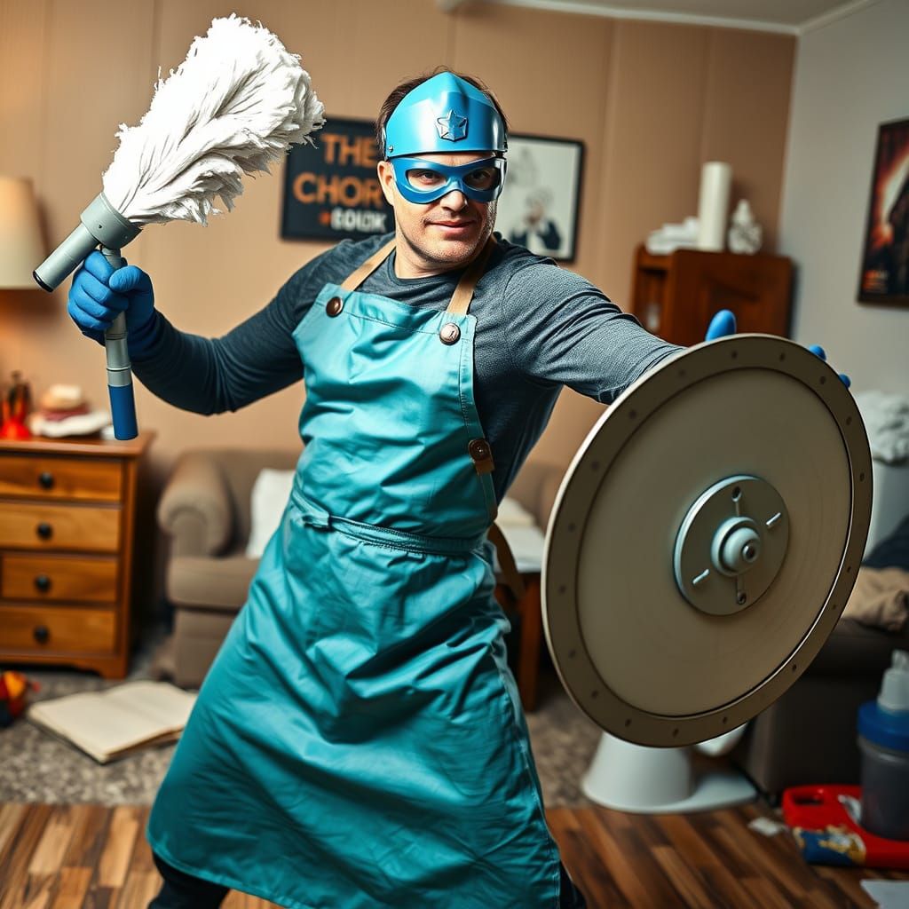 Captain Chore in Dramatic Battle Stance