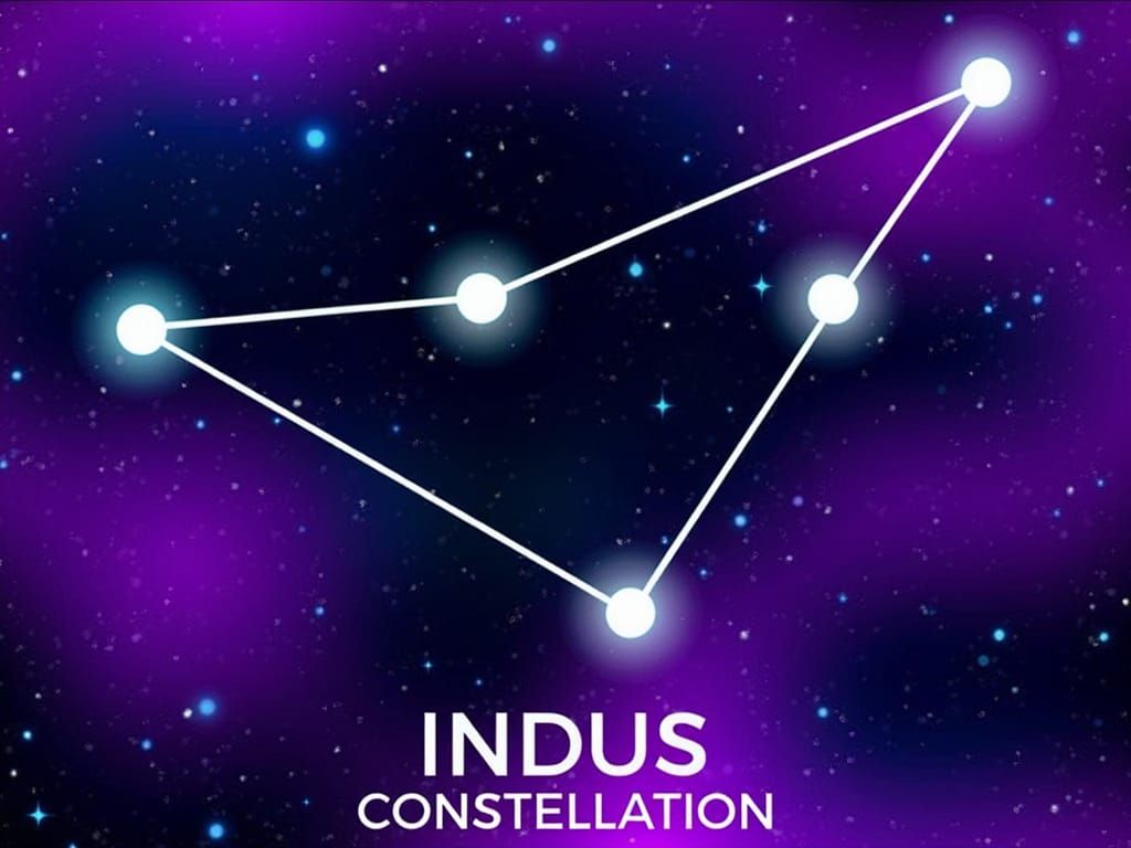 Ancestral Hunter Amidst Bioluminescent Indus Constellation S...