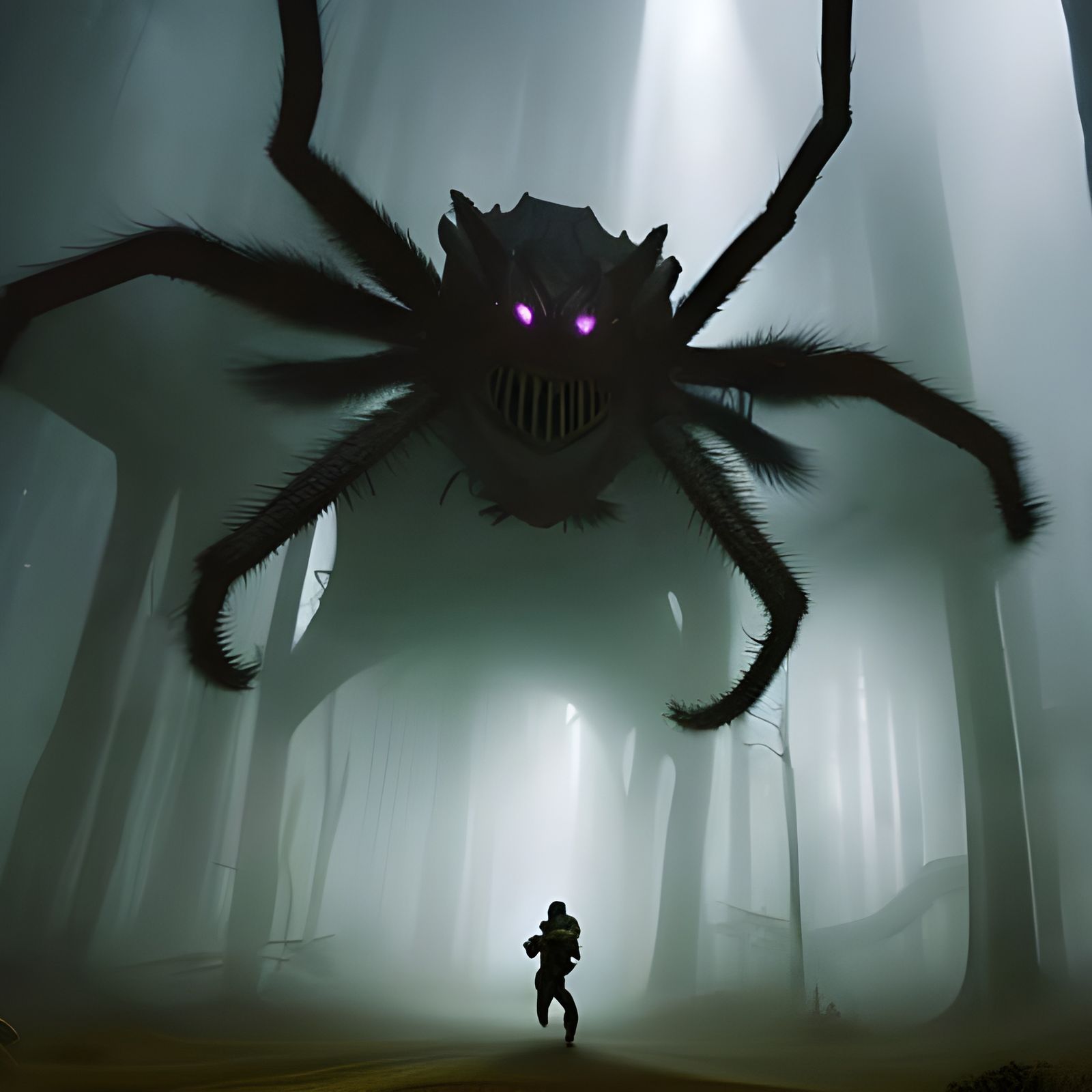 Dark Fantasy Forest Chase Scene