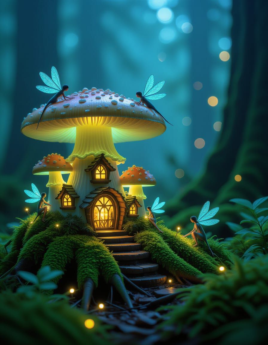 A mushroom house