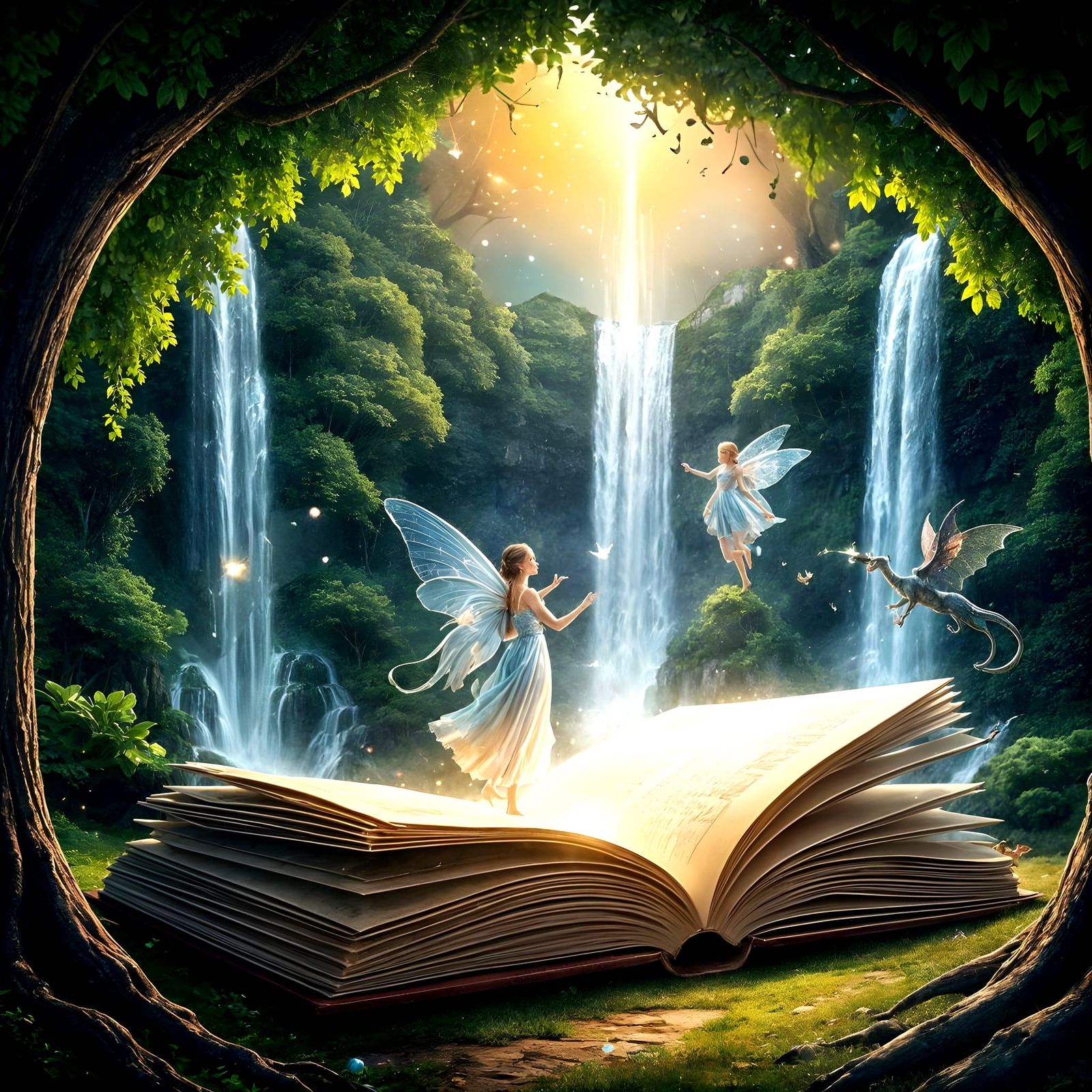 Fairytale Creatures Emerge from Shimmering Storybook