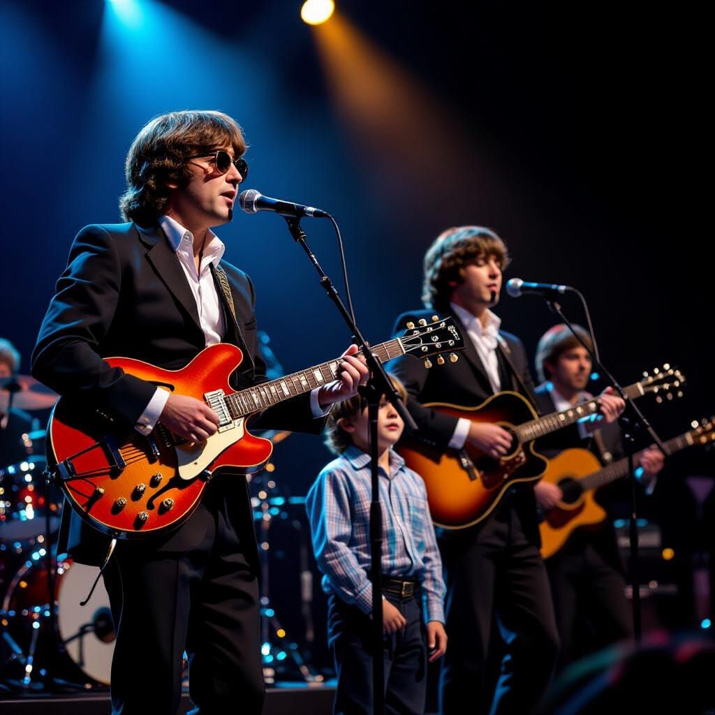 The Beatles and John Lennon Perform with Young Jindra
