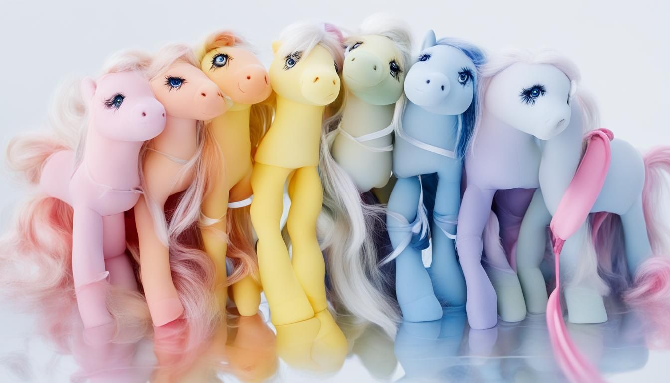 Cute Pony Dolls on Glass Floor
