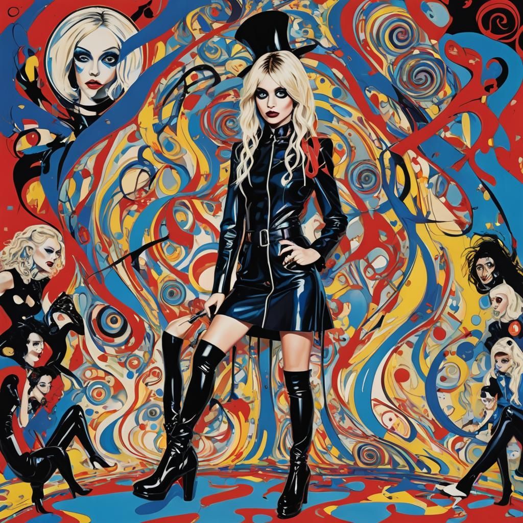 Pop Art Magazine Cover with Bold, Vibrant Colors