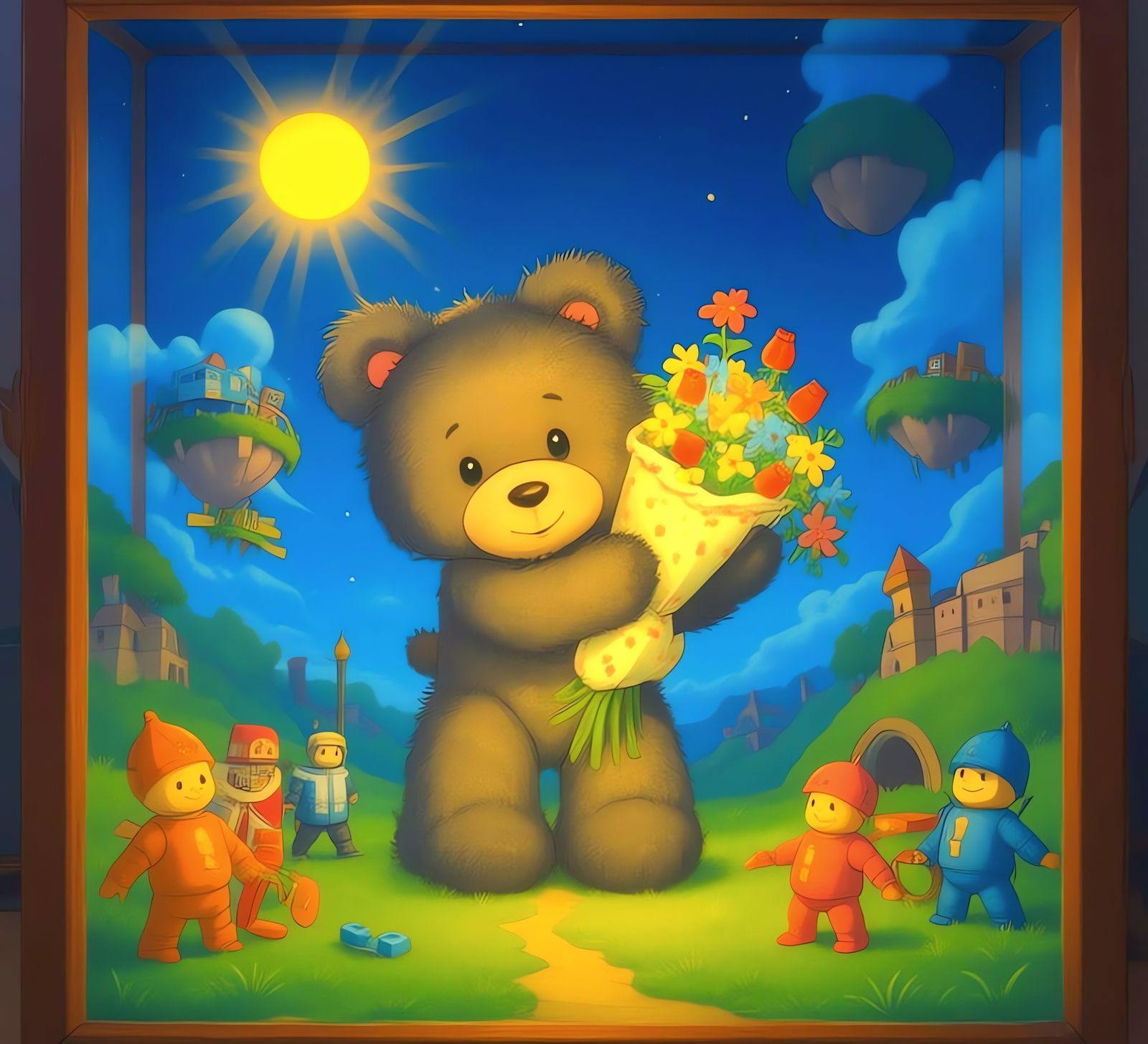 Magical Toy Chest World in Anime Style