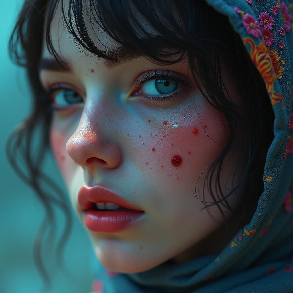 Woman's Portrait in Hyper-Realistic Digital Art Style