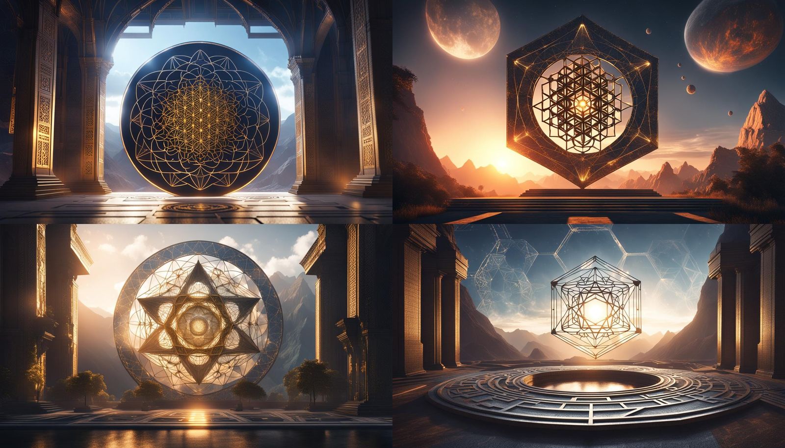 Epic Sacred Geometry in Atmospheric Perspective
