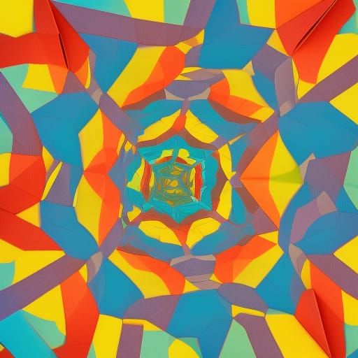 Retro Space Scene with Art Deco Pyramids