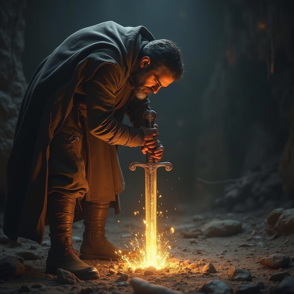 Man Finds Ornate Sword Hilt, Feels Energy Surge