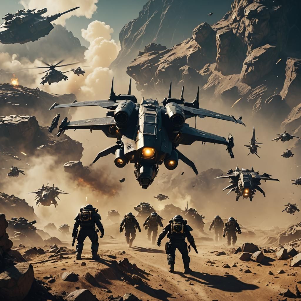 Cinematic Still from Helldivers 2: Epic and Dramatic