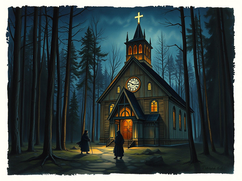 Nightwalkers Construct Church: Fantastical Academic Art