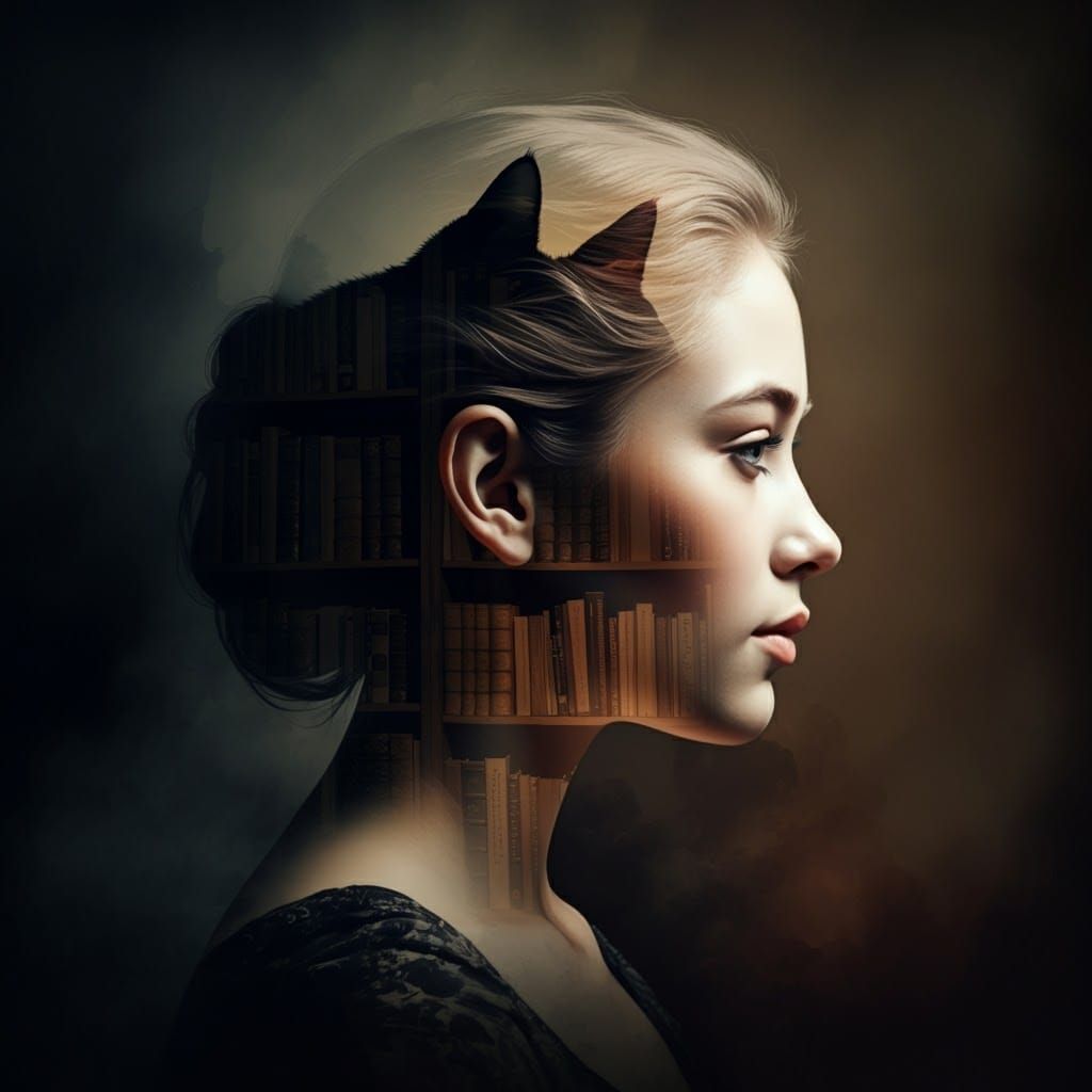 Surreal Portrait in Style of Arik Brauer