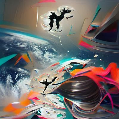 Abstract Zero Gravity Conceptual Artwork