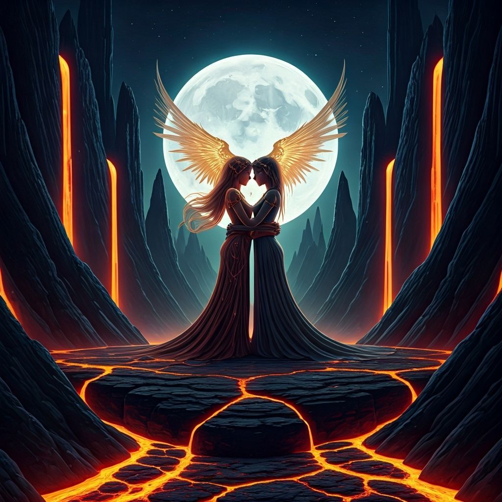 Celestial Priestesses Perform Volcanic Ritual