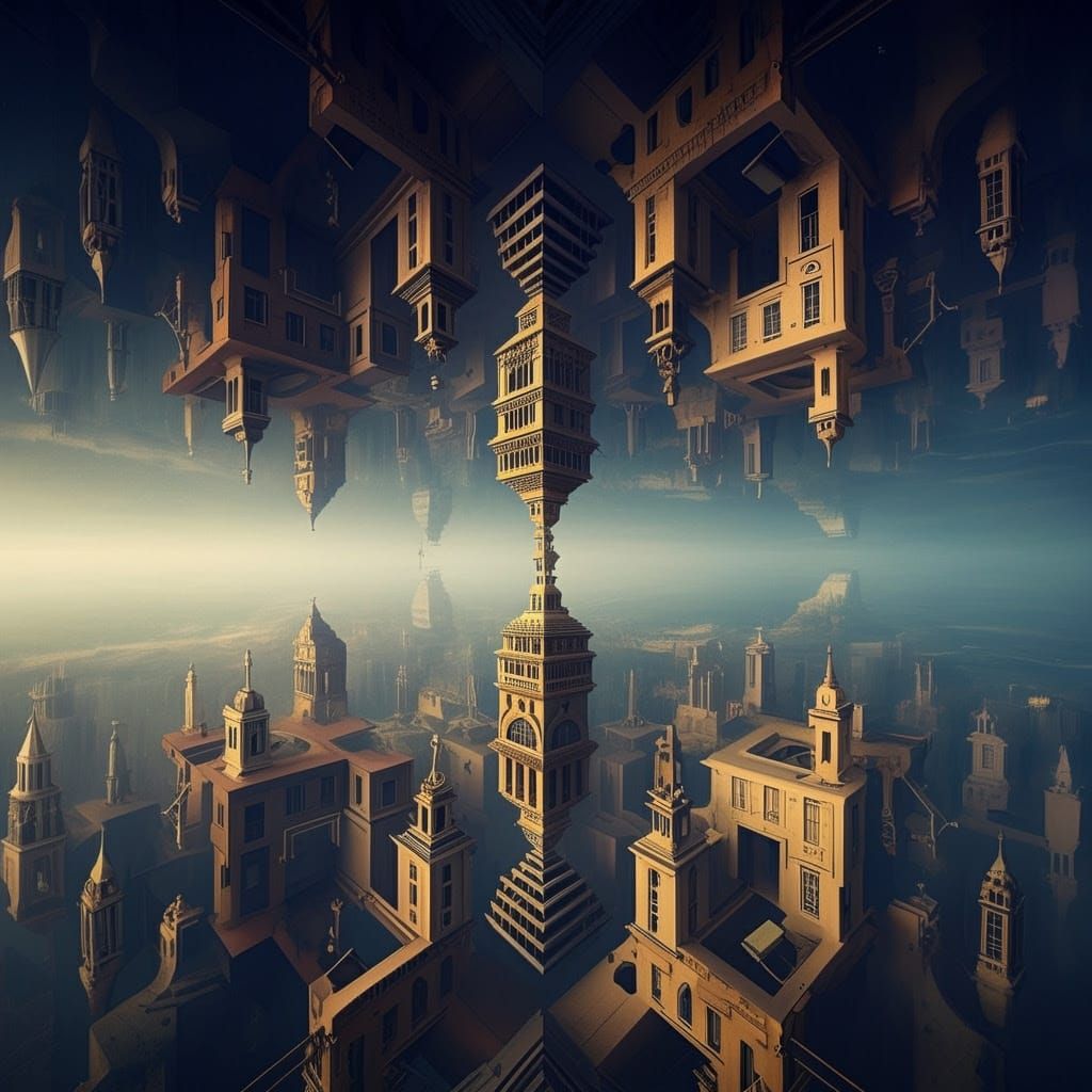 Escher-Inspired City of Impossible Geometry