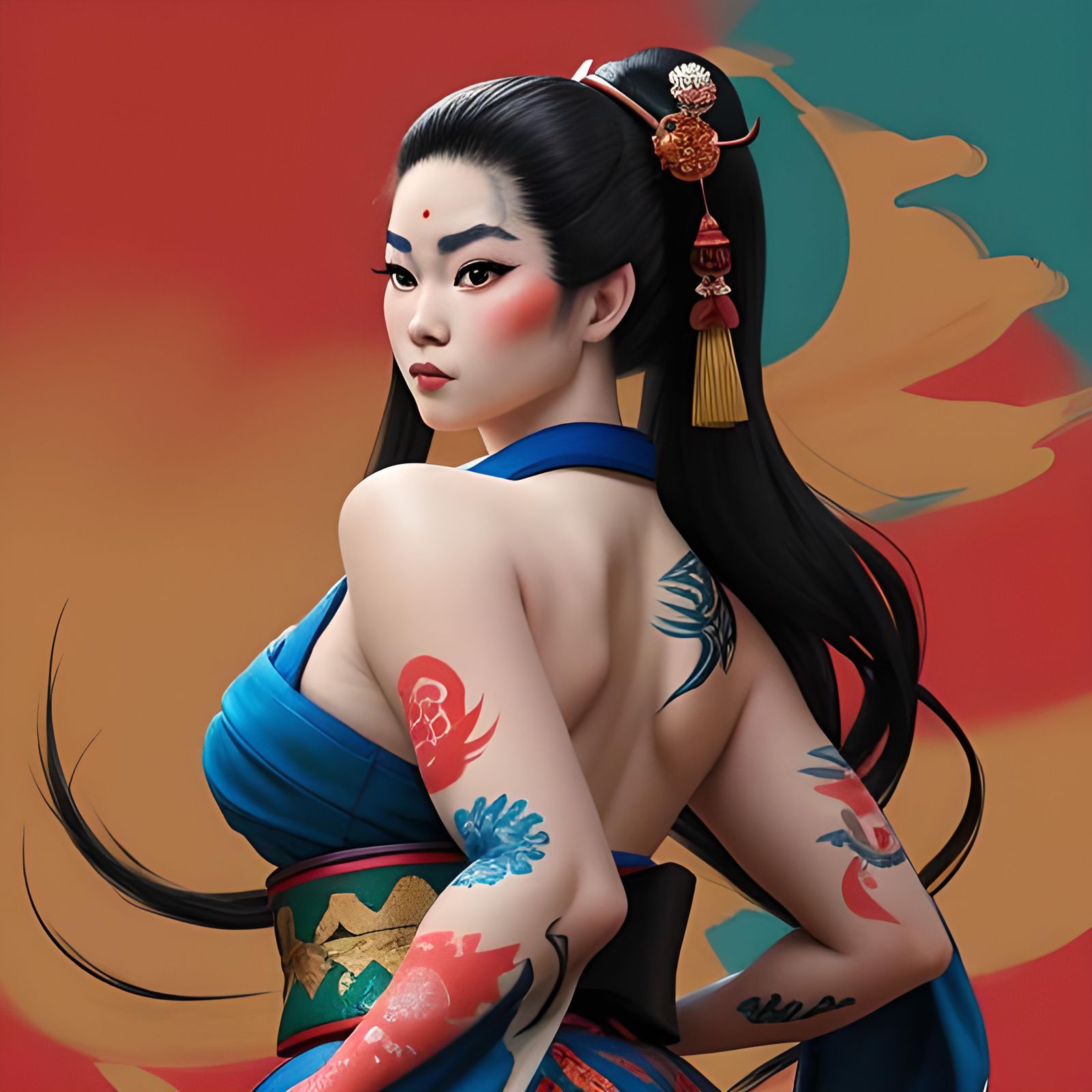 sumo dragon geisha bum