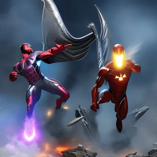 Superhero Team Battles Aliens in Comic Book Cover