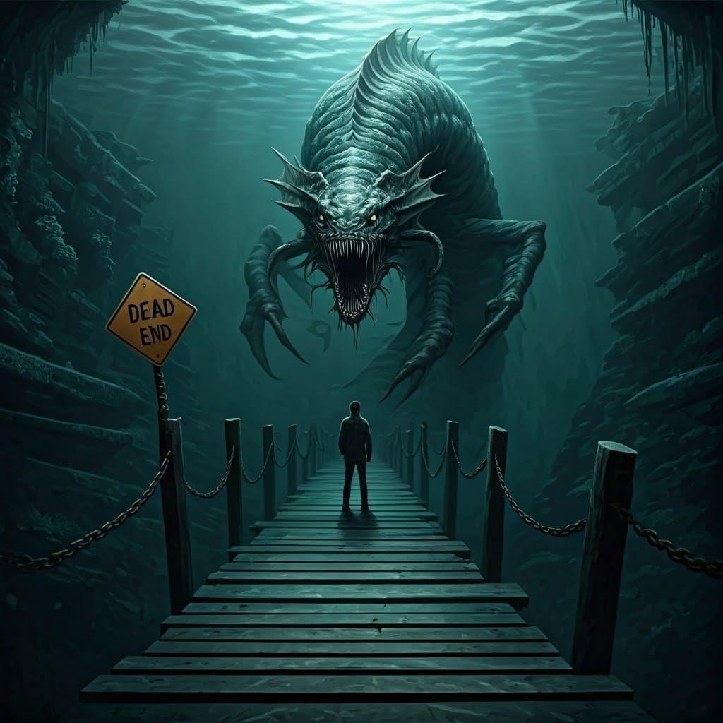 Ethereal, Dark Sea Serpent Unleashes Terror in the Abyss